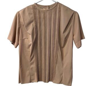 Vintage 50s The Pilot Blouse Datrique De Luxe Pleated Blouse  Size S